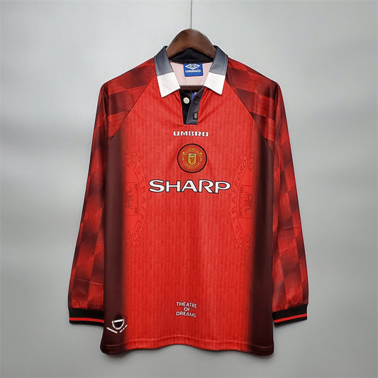 Camisa Retrô Manchester United I Manga Longa 1996