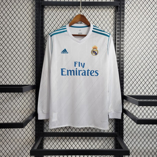 Camisa Retrô Real Madrid I Manga Longa 2017/2018