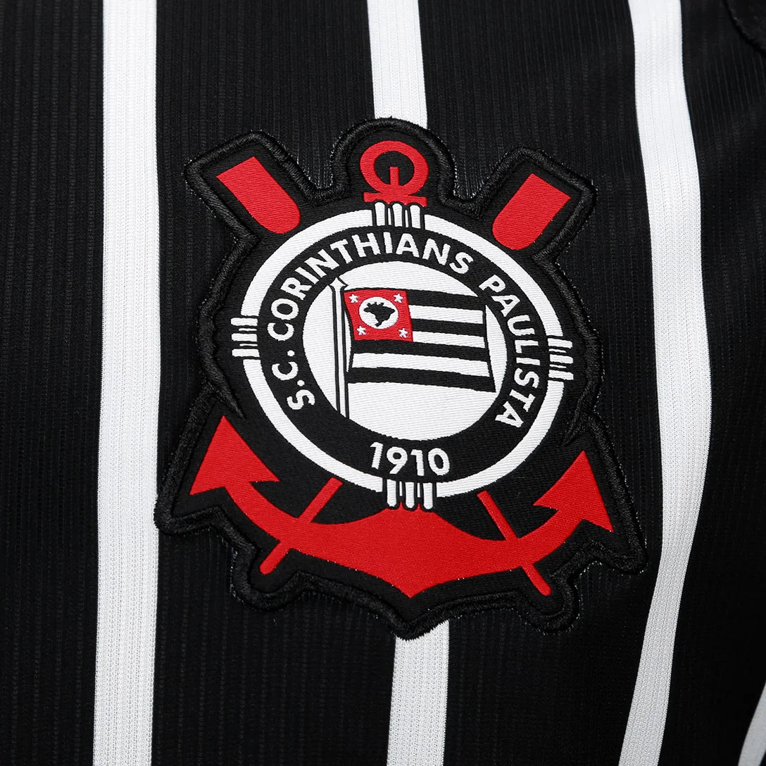 Camisa Nike Corinthians II 2026/27 Torcedor Masculina- Listrada Preto e Branco