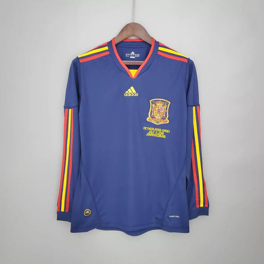 Camisa Retrô Espanha II Manga Longa 2010