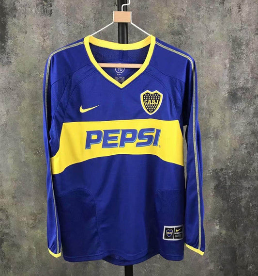 Camisa Retrô Boca Juniors I Manga Longa 2003/04
