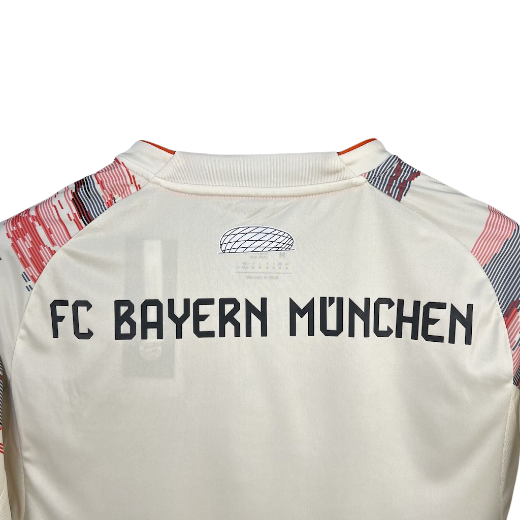 camisa-bayern-ll-2025-26-torcedor-masculina-camiseta-champions-league-lancamento-europeu-segunda-away-oficial-adidas-t-fc-bayern-munchen-bayern-de-munique-munich-adidas-tons-terrosos-cinza-marrom-terracota-laranja-terra-branca-off-white