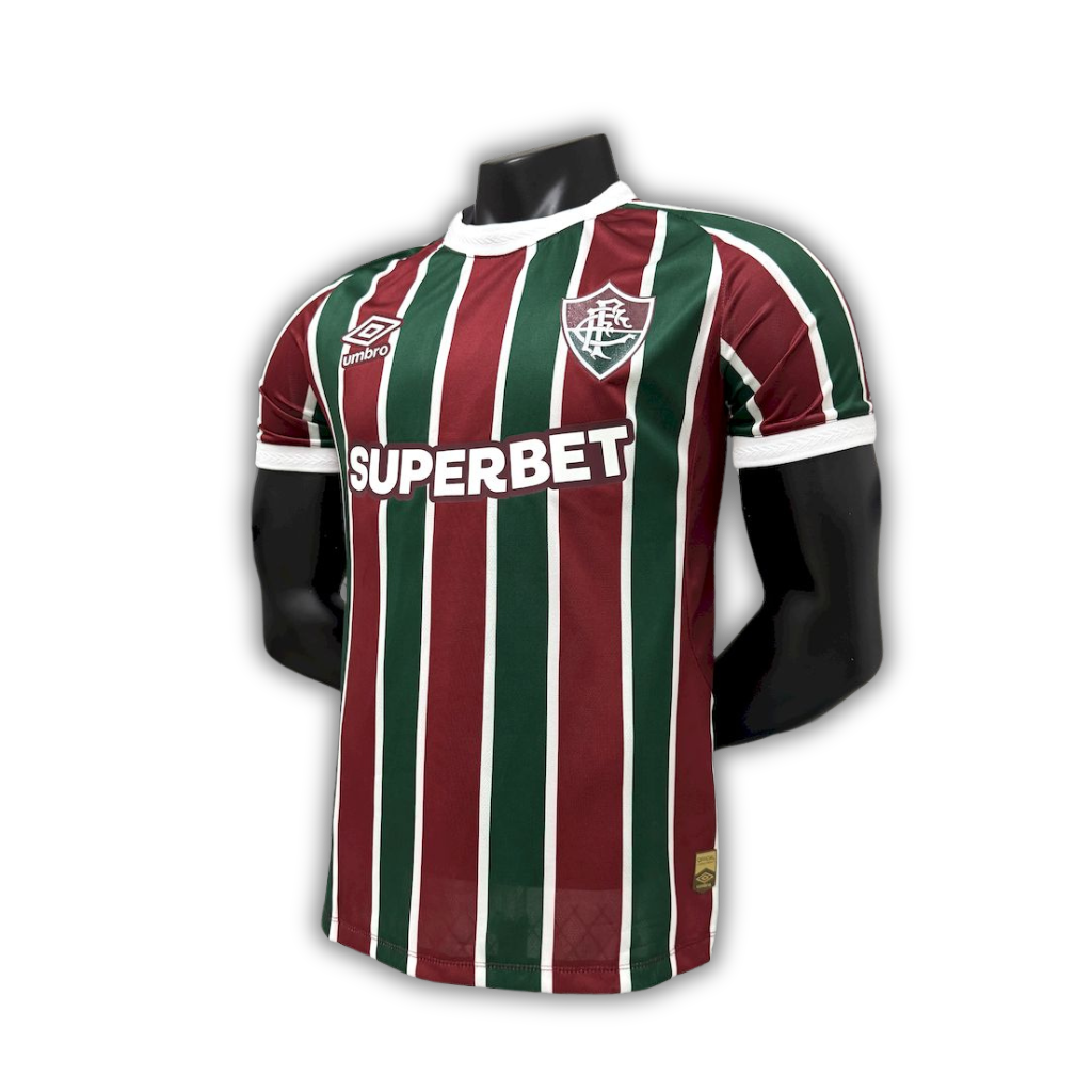 camisa-fluminense-l-2025-26-jogador-masculina-camiseta-lancamento-primeira-home-oficial-grená-verde-vinho-branco-listras-listrada-umbro-flu-superbet
