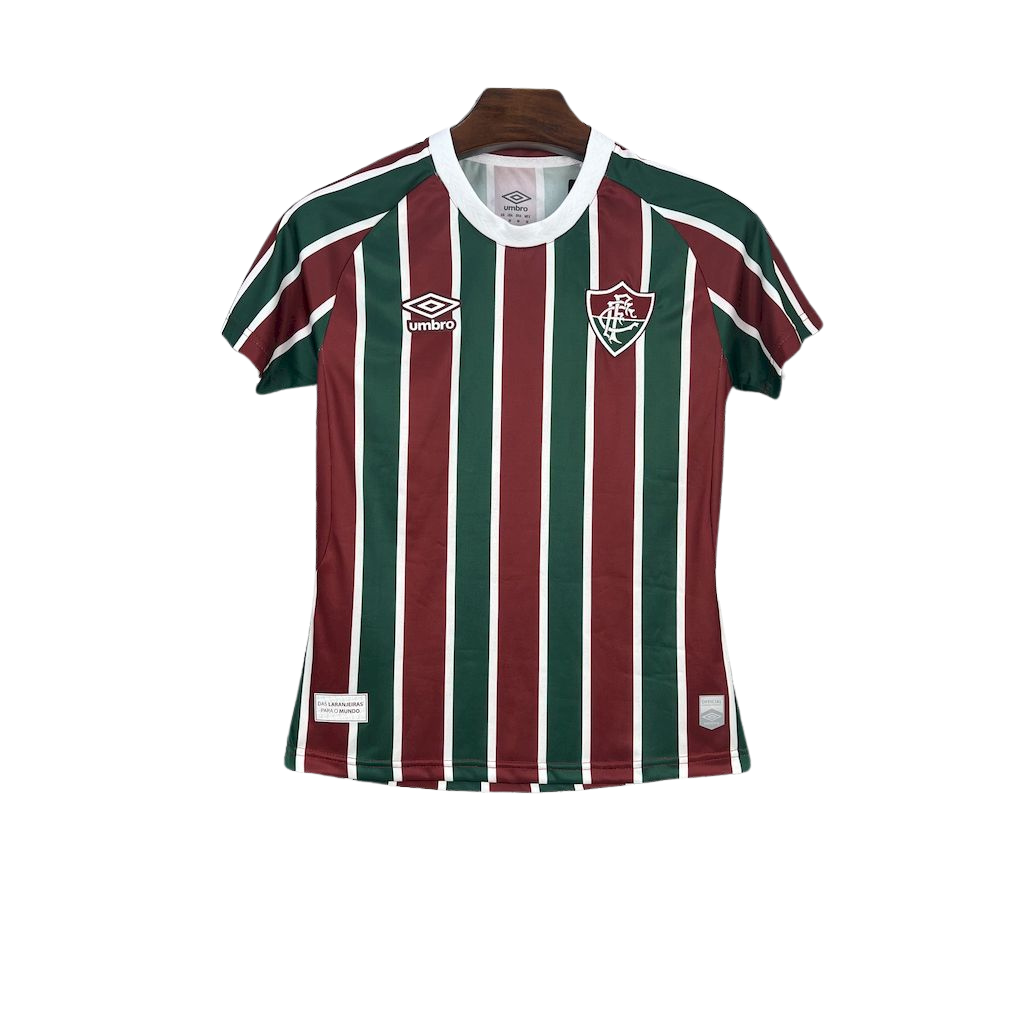 camisa-fluminense-l-2025-26-torcedor-feminina-camiseta-lancamento-primeira-home-oficial-tricolor-verde-vinho-branco-listrada-umbro-baby-look