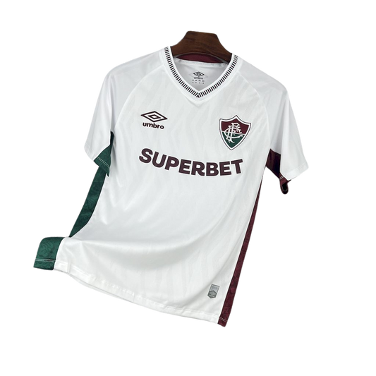 camisa-fluminense-ll-2025-26-torcedor-masculina-camiseta-lancamento-segunda-away-oficial-branca-branco-verde-e-vinho-na-lateral-superbet-umbro