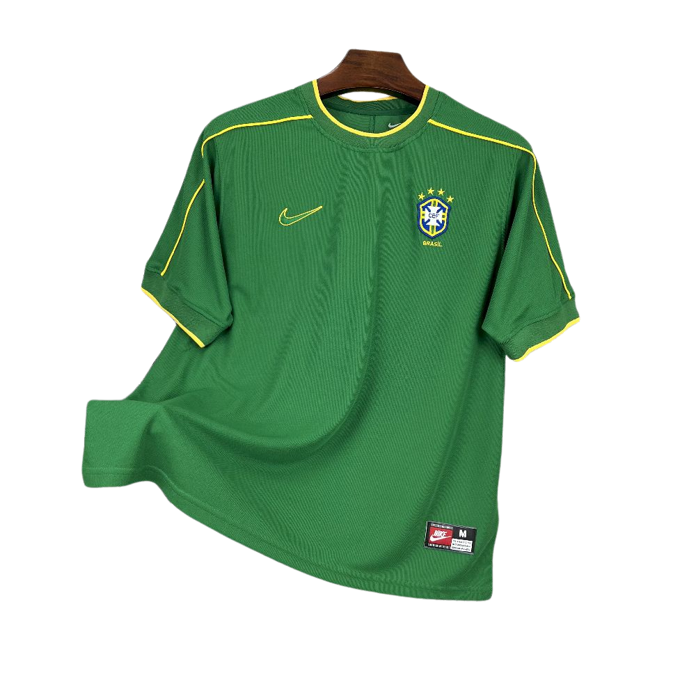 camisa-goleiro-brasil-1998-verde camisa-brasil-1998-retrô uniforme-goleiro-seleção-brasileira camisa-cbf-goleiro-1998 camisa-seleção-brasileira-retrô copa-do-mundo camiseta-brasil-1998