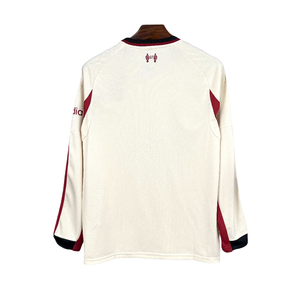 camisa-liverpool-il-manga-longa-2025-26-champions-league-lancamento-europeu-away-branco-vermelho-vermelha-branca-standard-expedia-adidas