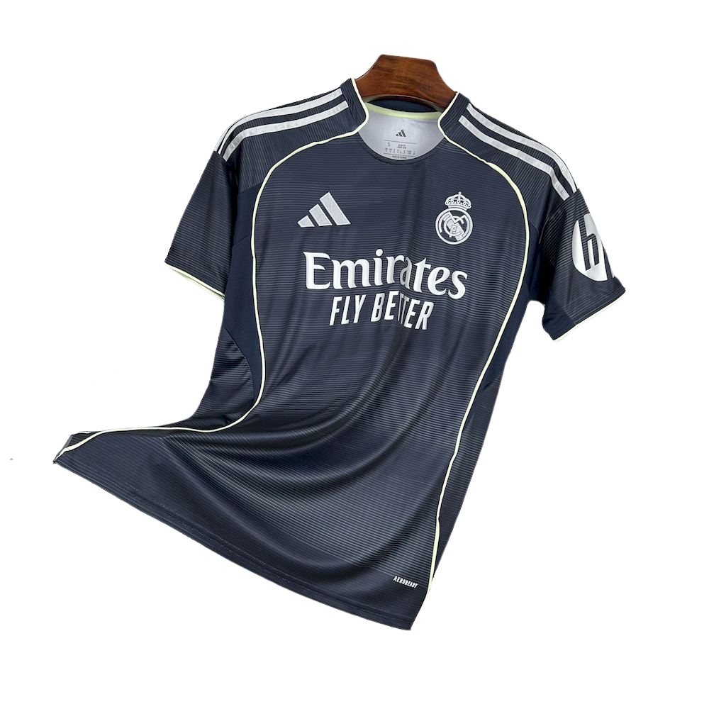 camisa-real-madrid-ll-2025-26-torcedor-masculina-camiseta-champions-league-lancamento-europeu-segunda-away-oficial-preta-branca-preto-branco-adidas-hp