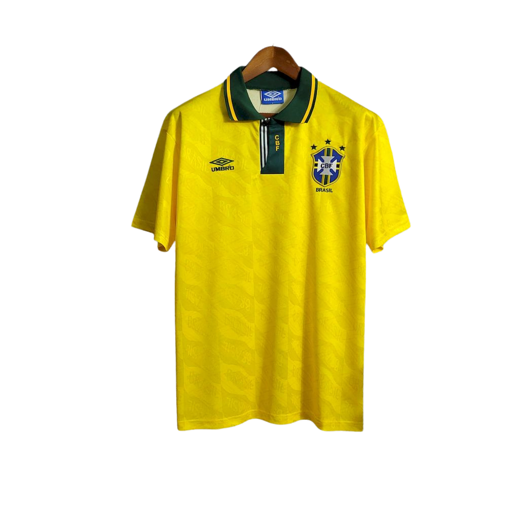 camisa-retrô-brasil-1991-1993 camisa-seleção-brasileira-vintage uniforme-brasil-amarelo-retrô camisa-cbf-anos-90 camiseta-brasil-clássica copa-do-mundo colecionador-camisa-brasil