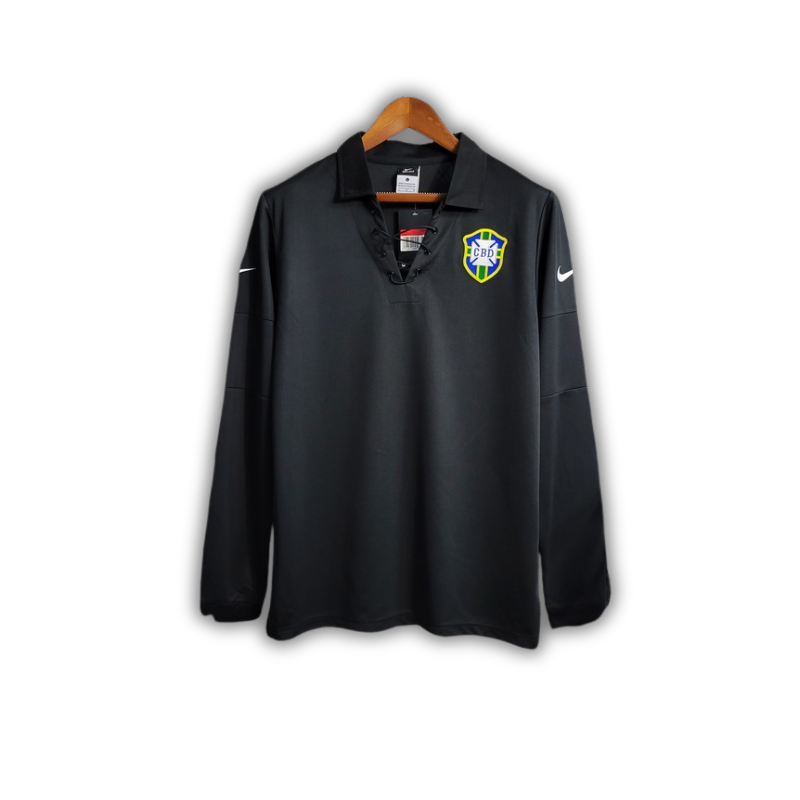camisa-retrô-brasil-preta-2004 camisa-seleção-brasileira-treino-preta uniforme-brasil-penta-preto camisa-cbf-preta-retrô-2004 copa-do-mundo camiseta-brasil-vintage-2005