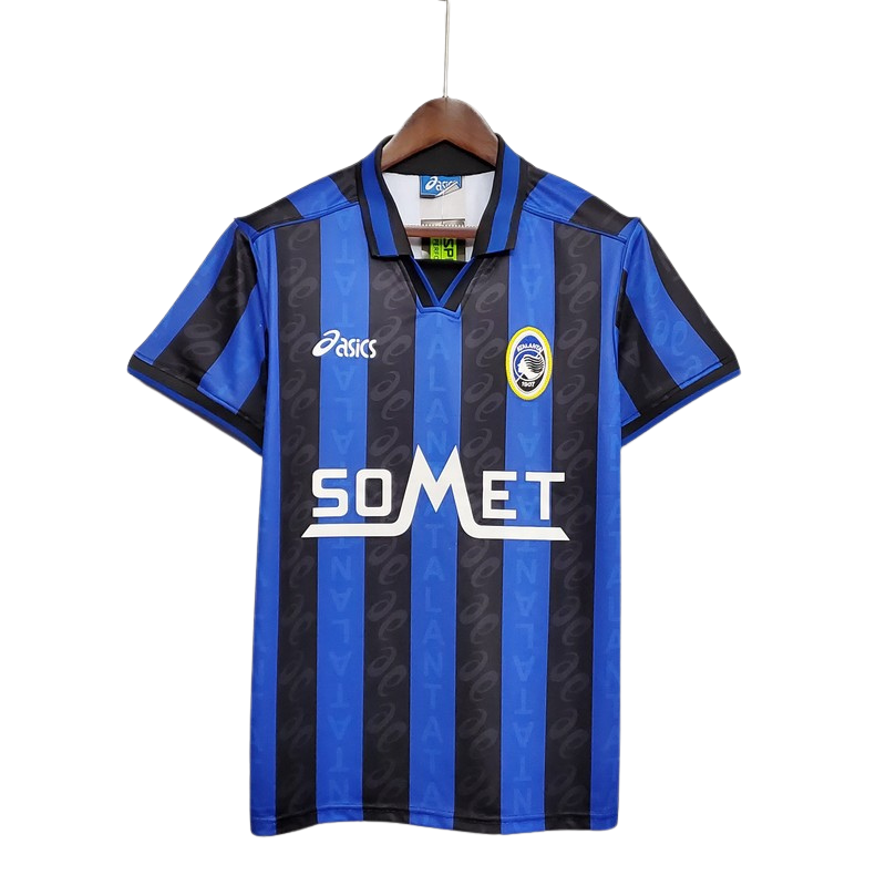 camisa-retro-atlanta-ii-1996-97-away-segunda-oficial-antiga-listras-azul-e-preta-asics-somet-gola-polo-camiseta