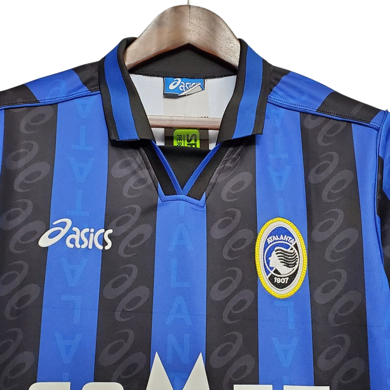 camisa-retro-atlanta-ii-1996-97-away-segunda-oficial-antiga-listras-azul-e-preta-asics-somet-gola-polo-camiseta