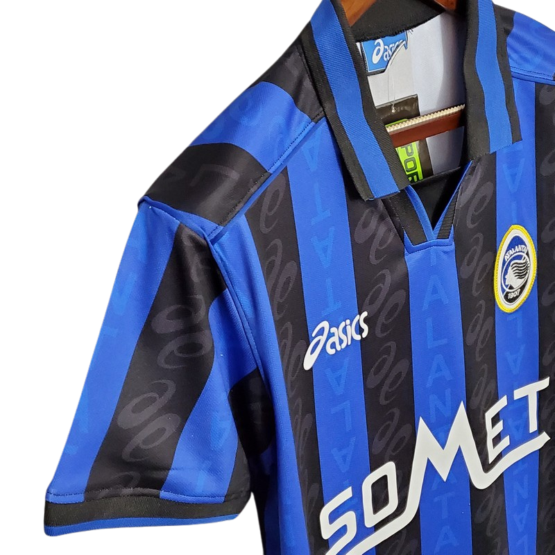 camisa-retro-atlanta-ii-1996-97-away-segunda-oficial-antiga-listras-azul-e-preta-asics-somet-gola-polo-camiseta