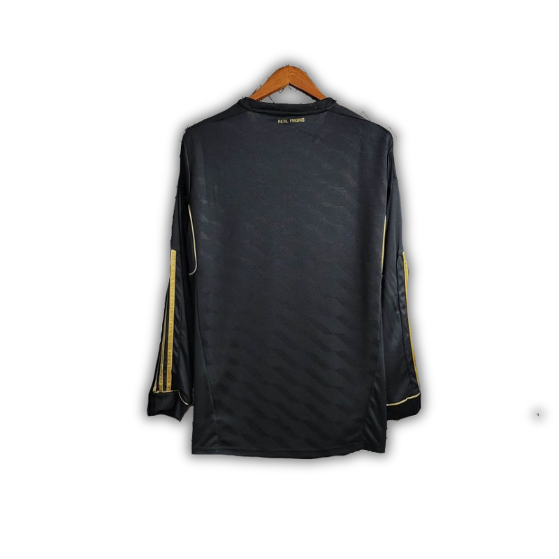 camisa-retro-real-madrid-il-manga-longa-2011-12-antiga-away-segunda-oficial-europeu-preta-e-dourada-adidas-bwin-uniforme-camiseta