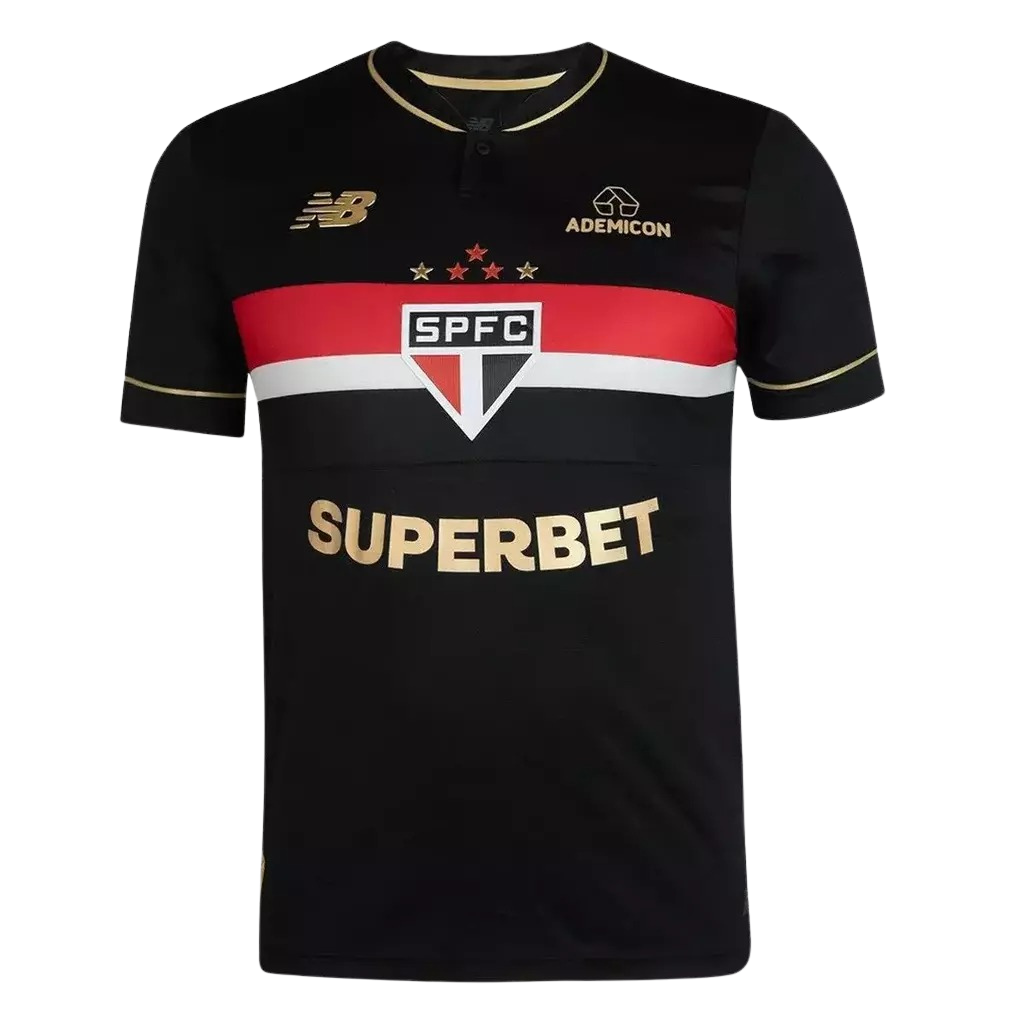 camisa-sao-paulo-lil-2025-26-torcedor-masculina-terceira-third-camiseta-lancamento-preta-dourada-preto-dourado-new-balance-ademicon-superbet