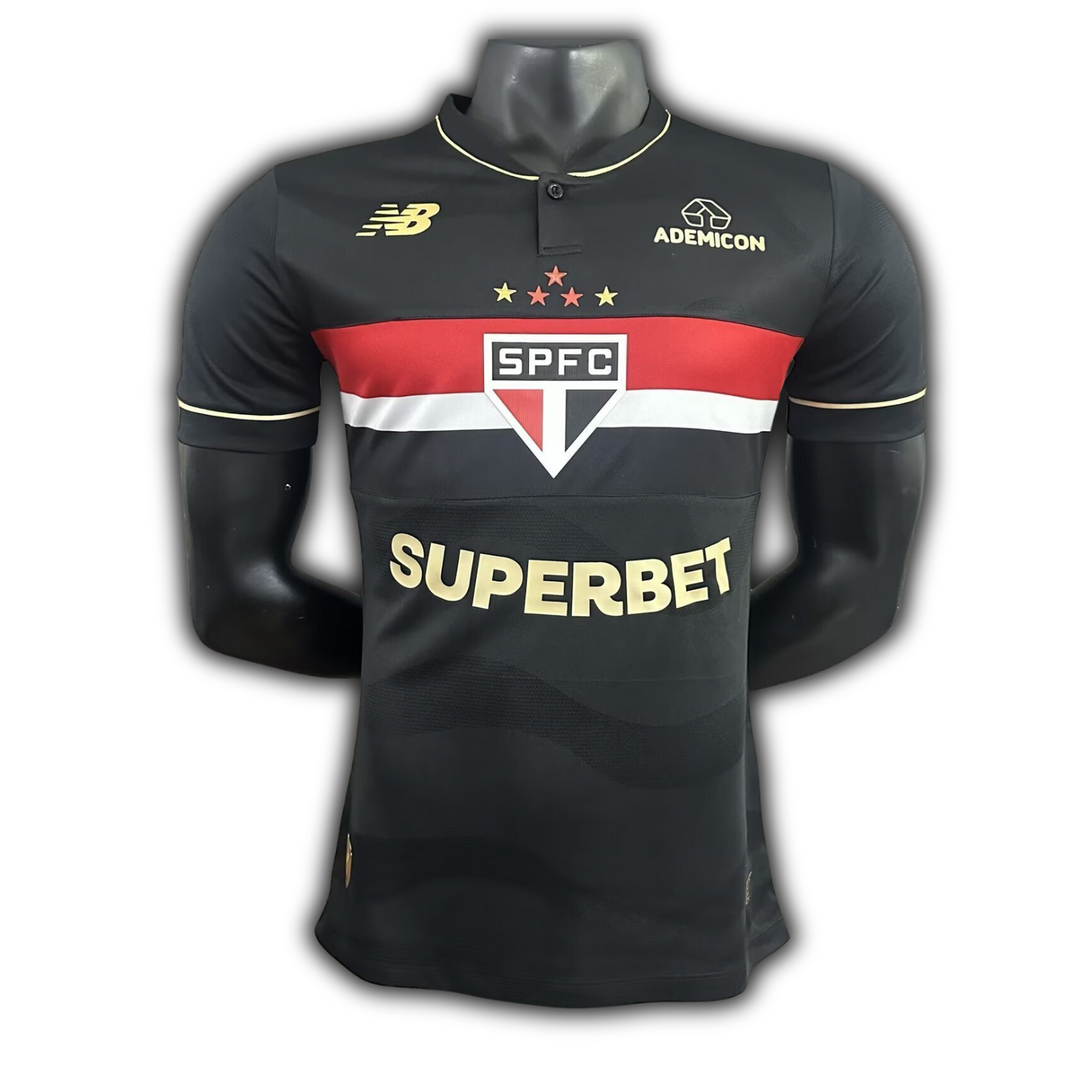 camisa-sao-paulo-lll-2025-26-jogador-masculina-camiseta-lancamento-third-preta-preto-dourada-dourado-vermelha-branca-ademicon-superbet
