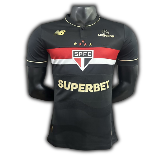 camisa-sao-paulo-lll-2025-26-jogador-masculina-camiseta-lancamento-third-preta-preto-dourada-dourado-vermelha-branca-ademicon-superbet