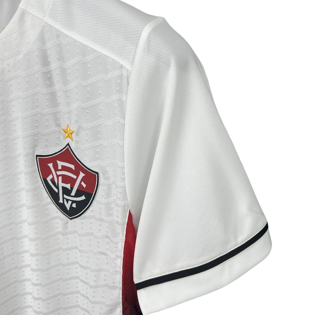 camisa-vitoria-ll-2025-26-torcedor-masculina-camiseta-lancamento-segunda-away-oficial-branca-branco-colt-detalhes-vermelho