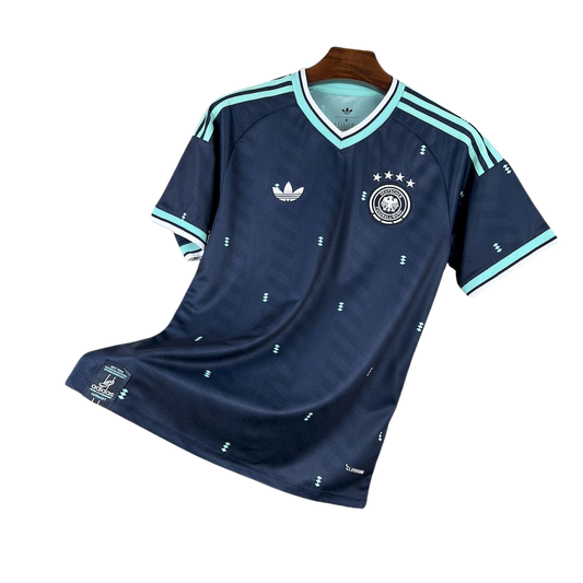 camisa alemanha 2026 away azul marinho mint camiseta seleção alemã masculina nova atual copa do mundo uniforme reserva futebol germany premium
