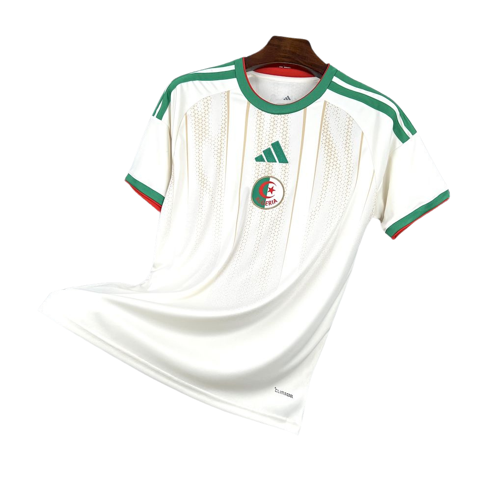 camisa argelia 2026 titular branca verde camiseta seleção argelina masculina nova atual copa do mundo uniforme jogo futebol argelia premium