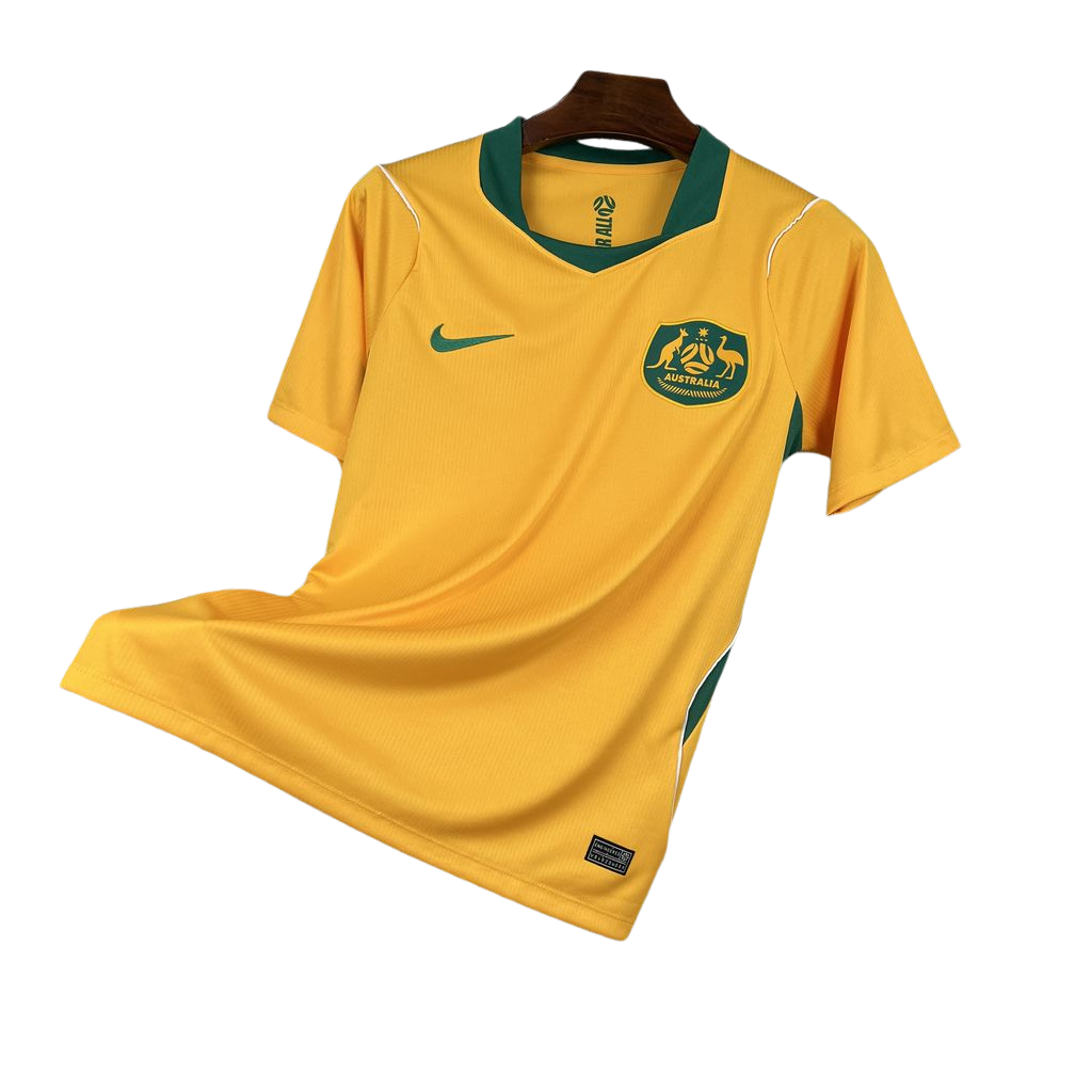 camisa australia 2026 titular amarela verde camiseta seleção australiana masculina nova atual copa do mundo uniforme jogo futebol australia premium