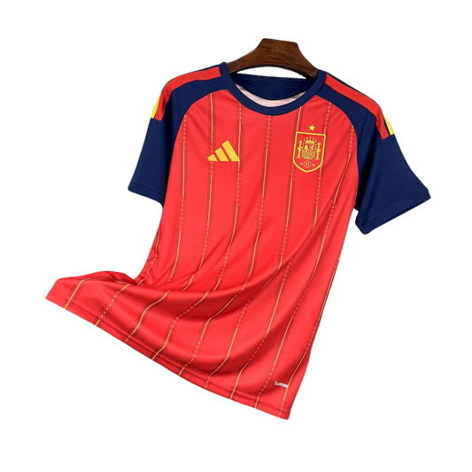 camisa espanha 2026 titular vermelha camiseta seleção espanhola masculina nova atual copa do mundo uniforme jogo futebol espanha premium