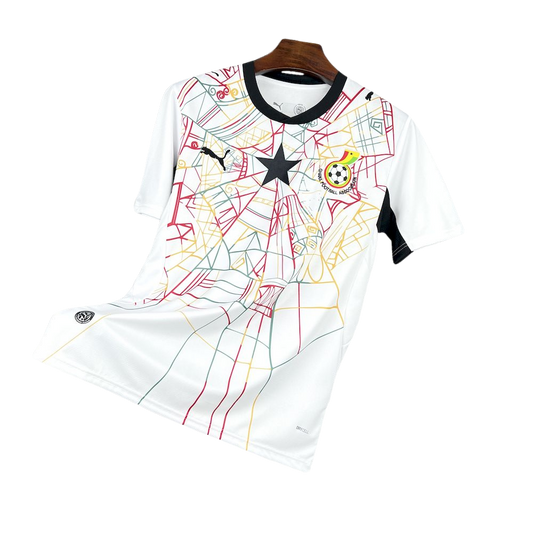 camisa gana 2026 titular branca camiseta seleção ganesa masculina nova atual copa do mundo uniforme jogo futebol ghana premium