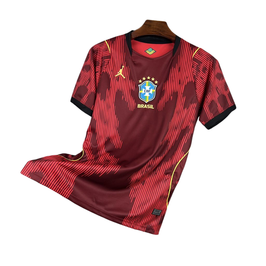 camisa goleiro brasil 2026 vermelha jordan camisa seleção brasileira goleiro masculina pre match uniforme brasil treino premium