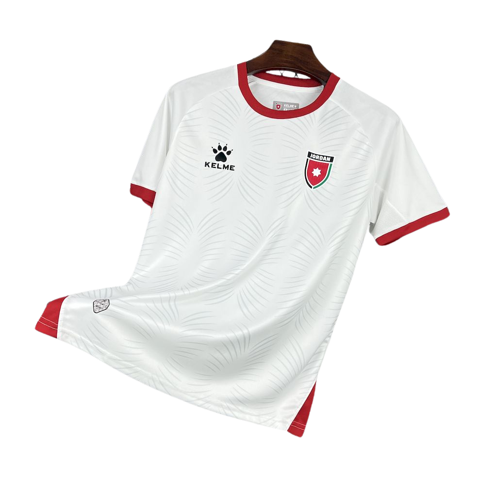 camisa jordania 2026 titular branca vermelha camiseta seleção jordan masculina nova atual copa do mundo uniforme jogo futebol jordania premium