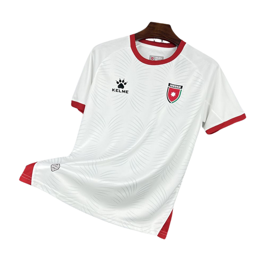 camisa jordania 2026 titular branca vermelha camiseta seleção jordan masculina nova atual copa do mundo uniforme jogo futebol jordania premium
