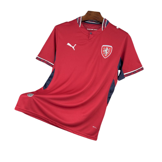 camisa republica tcheca 2026 titular vermelha camiseta seleção tcheca masculina nova atual copa do mundo uniforme jogo futebol czech republic premium